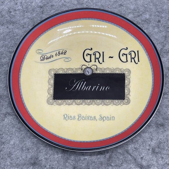 VTG Wine Label BIA Cordon Bleu Porcelain 6.75” Appetizer Plates Set of 5 Vino - Picture 6 of 12